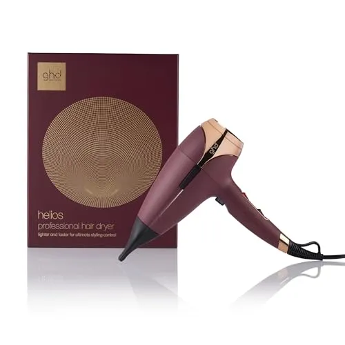 ghd Helios Haartrockner Bordeaux – Ergonomischer Profi-Föhn mit Aeroprecis Technologie - Haartrockner – 2.200 Watt für schnelles Trocknen, Ionen-Technologie für 30% mehr Glanz und weniger Frizz, ideal für alle Haartypen.