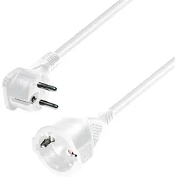 TM NV 55-5W - 5 m Verlängerungskabel mit flachem Stecker, weiß