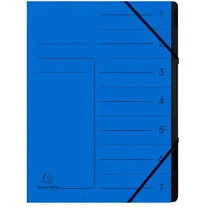 Exacompta Ordnungsmappe 7 Fächer blau, 1 St.