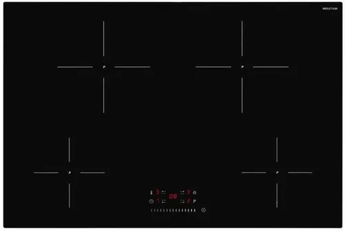Exquisit EKI 802-19S Autarkes Induktionskochfeld, 77cm - Kochfeld mit TouchControl und Kindersicherung, ideal für sicheres und effizientes Kochen in modernen Küchen.