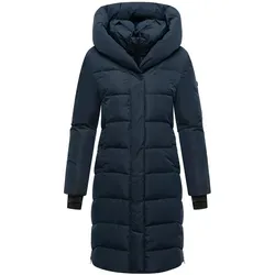 Navahoo Steppmantel Laubzauber 14 - Modischer Damen Wintermantel in Navy, gesteppte Optik mit abnehmbarem Kragen-Einsatz, windabweisend und wärmend – ideal für kalte Tage.