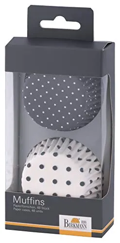 Birkmann, Papierförmchen, grau Ø 7 cm, 48 STK, in Geschenkbox