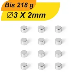 Stück Neodym Magnet 3mm x 2mm Supermagnete hohe Haftkraft Scheibenmagnet 200