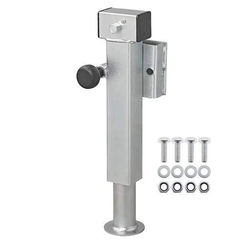 The Drive Anhänger Ausdrehstütze 60x60mm klappbar 410-655mm 1300 kg mit Schraubensatz | stufenloser Hub 235mm | Flanschhöhe 42mm | für Kipper, Hochlader etc.