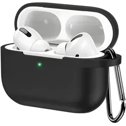 AVANA Hülle für Apple AirPods Pro Schutzhülle Silikon Cover Kopfhörer Slim Fit Case Tasche Schwarz - Schwarz