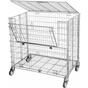 HMH Rollbehälter Ballwagen 870mm, verzinkt in silber von HMH