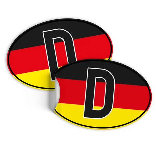 2x Länderkennzeichen 17,5x11,5cm Auto Aufkleber Deutschland R227-01 Buchstabe