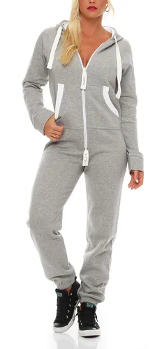 Damen Jumpsuit 9T5 mit Baumwolle Jogginganzug Trainingsanzug Einteiler Overall