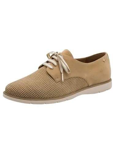 Tamaris TOUCH-IT Schnürschuh aus Leder 1-23207-46 in beige von Tamaris