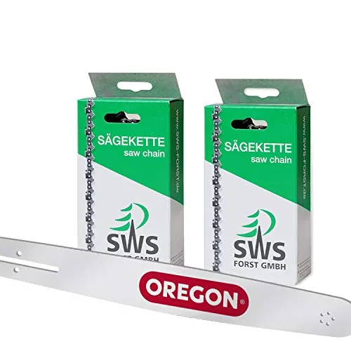 35cm Oregon Schwert Set mit 2 Sägeketten 3/8 52TG 1,3mm kompatibel mit Dolmar ES-40