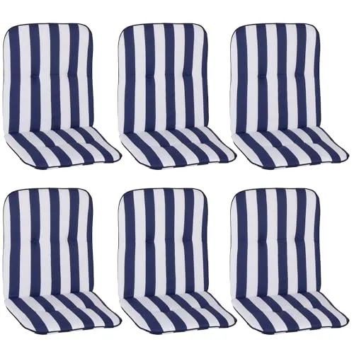 NYVI Niedriglehner Auflagen Hawaii 6er Set in blau von NYVI