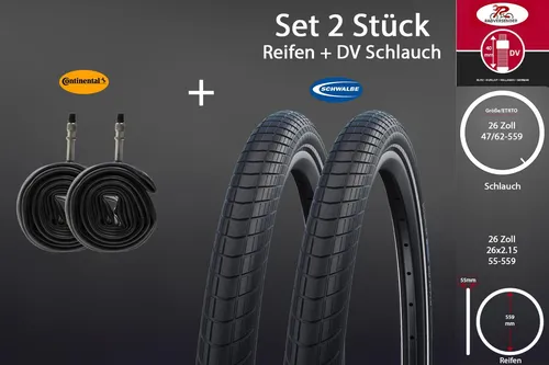 Schwalbe Big Apple 26 Zoll Fahrradreifen Set von Schwalbe
