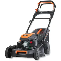 FUXTEC Benzin Rasenmäher FX-RM5170PRO - Rasenmäher mit 4-Takt Motor, 51cm Schnittbreite und 4in1-Funktion: Mähen, Fangen, Mulchen und Seitenauswurf. Ideal für einfaches Handling dank flexibler Antriebsgeschwindigkeit und EasyClean-System.