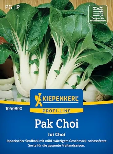 Kiepenkerl Profi-Line Pak Choisamen Joi Choi 1040800 – Japanischer Senfkohl - mild- würzig - schossfeste Sorte - Samen Gemüse, Saatgut, Gemüsepflanzen