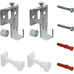 Jabema 2x Wandkonsolen für Haltelaschen, höhenverstellbar, Heizkörper Befestigung Halterung