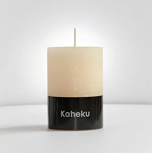 Kaheku Cylinderkerze Elfenbein, D 7 cm, H 10 cm, Brenndauer 50 h, 6847610213