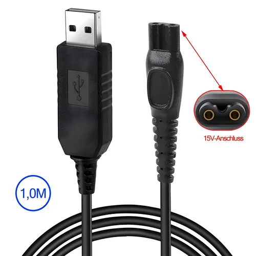 USB Ladekabel für Philips Rasierer HQ8505, 3000, 5000, 7000