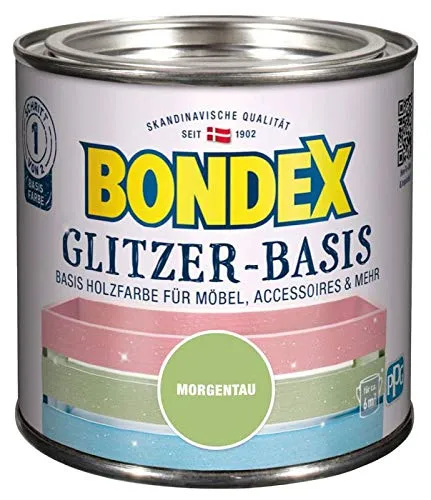 Bondex 424678 Glitzer-Basis morgentau 0,5 L - Farbe Mit Glitzer Für 6m² - Glitzerfarbe schützt Holz und schafft Glitzernde Blickfänge