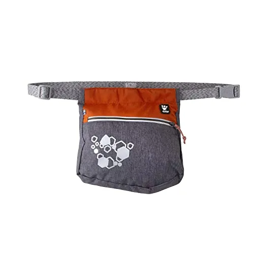 HURTTA Leckerlibeutel Treat Pocket ECO granite mix - Leckerlibeutel aus 100% recycelten Materialien, extra geräumig und mit magnetischem Verschlusssystem für einfaches Training mit freihändigen Belohnungen.