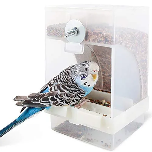 Vogelfutterhaus Transparent Futterstation Automatischer Vogelhäuschen - Vogelfütterungsstation,Kann Aufgehängt Werden 16 x 10 x 9,5 cm Große Kapazität, Kann 15 Tage Lagerung Bieten.