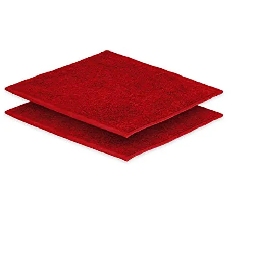 EXKLUSIV HEIMTEXTIL 2X Seiftuch 30 x30 cm Rot 500 g