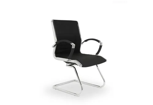 Versee Besucherstuhl VERSEE Montreal Konferenzstuhl Stoff, 150kg belastbar, ergonomisch (Freischwinger für Home Office und Büro), mit Lendenstütze, gepolstert, hervoragende Freischwingereigenschaften