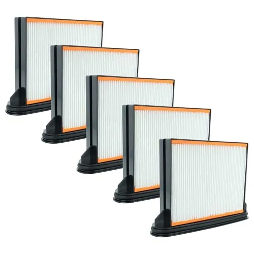 vhbw 5x Flachfaltenfilter F8 kompatibel mit Bosch GAS50, GAS25, GAS25L SFC, GAS50M Industriestaubsauger Staubsauger