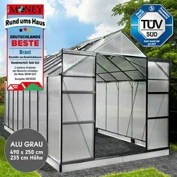BRAST® Gewächshaus Aluminium mit Fundament von BRAST