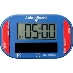 Wiltec Elektronische Parkscheibe mit Solarpanel – Digitale Parkuhr mit automatischer Zeitumschaltung und KBA-Zulassung