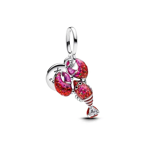 PANDORA Moments Hummer Charm-Anhänger - Bead Charms für Damen, funkelnder Hummer aus Sterling Silber mit Zirkonia, ideal als besonderes Geschenk oder für dein eigenes Armband