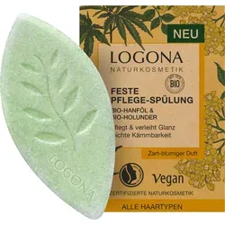 LOGONA Feste Haarspülung mit Hanföl & Holunder - Veganer Conditioner für alle Haartypen, pflegt intensiv und sorgt für geschmeidige Längen und Spitzen. Ideal nach der Haarwäsche für eine einfache Anwendung.