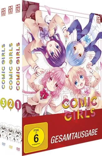 Crunchyroll DVD Comic Girls (Gesamtausgabe) - Filme über den urkomischen Slice-of-Life-Anime, der Mangas und ihre Entstehung feiert. Begleite Chaos auf ihrem Weg zur Manga-Zeichnerin im Wohnheim für Mangaka!