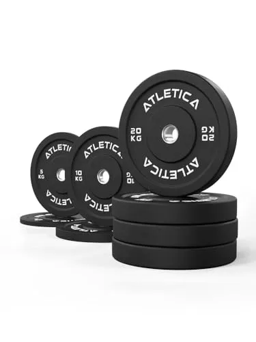 ATLETICA Bumper Plates Set | 110 kg | 110 kg bestehend aus 2 x 5 kg ∣ 2 x 10 kg ∣ 4 x 20 kg
