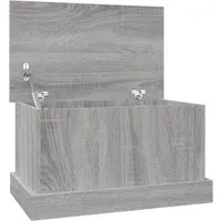 vidaXL Truhe Grau Sonoma 50x30x28 cm - Sitzbank mit großzügigem Stauraum, ideal für die Aufbewahrung von Alltagsgegenständen und kann auch als Tisch genutzt werden. Langlebiges Holzwerkstoff sorgt für Stabilität und Feuchtigkeitsbeständigkeit.