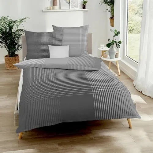 TRAUMSCHLAF Bettwäsche Master, 2-teilig aus feinem Biber - Bettwäsche-Sets aus 100% Baumwolle, wärmende Biber-Qualität für gemütlichen Schlaf. Pflegeleicht mit Reißverschluss, ideal für entspannende Nächte.