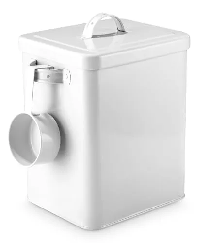 Azyvum Waschmittel Aufbewahrung 6.5L,Metall Waschpulver Aufbewahrungsbox,Waschpulver Box mit Dosierlöffel,Aufbewahrungsbox für Hundefutter,Katzenfutter,Kaffeebohnen