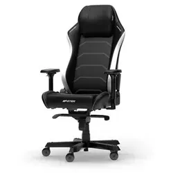 DXRacer Master XL Gaming Stuhl Schwarz & Weiß - Ergonomischer Premium-Gaming-Stuhl mit verstellbaren 4D-Armlehnen und Rückenlehne. Ideal für lange Sitzungen, bietet optimalen Komfort und Unterstützung. Robustes Design mit Aluminium-Drehkreuz und atmungsaktiver Polsterung.
