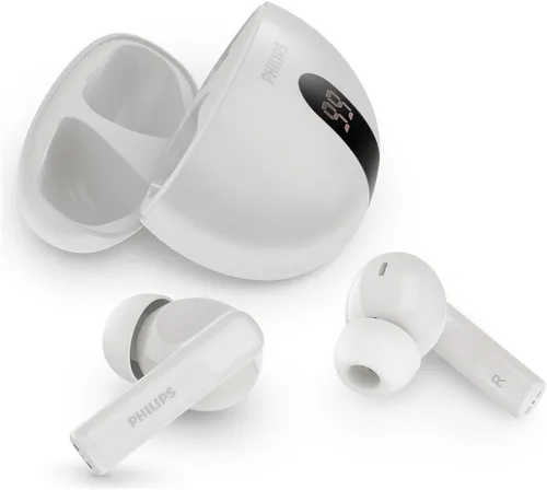 Philips TAT 2520 In-Ear-Kopfhörer - In-Ear-Kopfhörer mit Adaptive Noise-Cancelling, tollem Sound und praktischer Ladetasche für Musikgenuss jederzeit und überall.