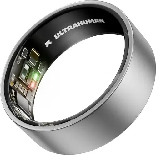 Ultrahuman AIR Smart Ring aus Raw Titanium