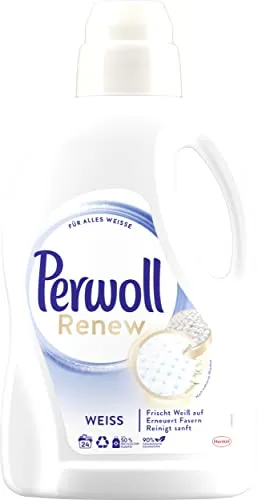 Produktbild Perwoll Renew Weiß (24 Waschladungen), Waschmittel für weiße Wäsche, Feinwaschmittel stärkt die Fasern und verbessert die Farbintensität