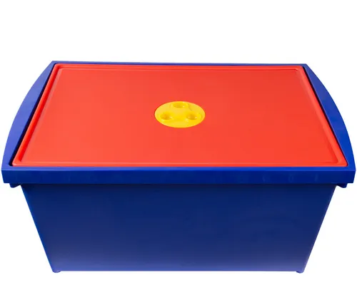 Aufbewahrungsbox mit Deckel Kinder Spielzeugkiste Funny Stapelbox System Box M