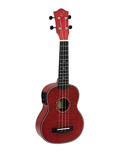 DIMAVERY UK-100 Sopran-Ukulele, flamed red von Dimavery