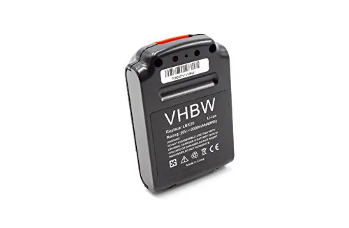 vhbw Akku kompatibel mit Black & Decker BCD003 Typ 1, BCD002 H2, BCD002 H1, BDASB18 H1, BCD700S H1 Werkzeug (2000 mAh, Li-Ion, 20 V)