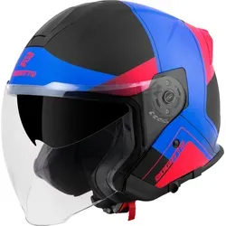 Bogotto Motorradhelm H586 City-B Jethelm mit integriertem Sonnenvisier - Moderner Jethelm in Größe 2XL mit kratzfestem Visier und Belüftungssystem. Ideal für Motorradfahrer, die Komfort und Sicherheit schätzen.
