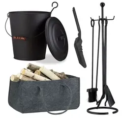 Kamin-komplettset 5-teilig von Relaxdays