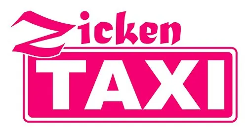 carstyling XXL Aufkleber Zicken Taxi 145 x 115 mm, Transparent/Pink, PVC-Folie, Witterungsbeständig, Selbstklebend