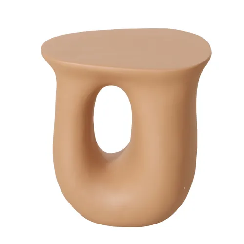 Boltze Home Beistelltisch Beige, Kunststoff - Stylischer Beistelltisch aus Kunststoff in Beige, perfekt für Ihr Wohnzimmer. Mit kompakten Maßen von 31x45x42 cm passt er ideal in jede Ecke.