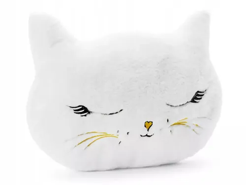 Poduszka dekoracyjna PartyDeco kotek biały 42x32 cm PartyDeco 5900779117037