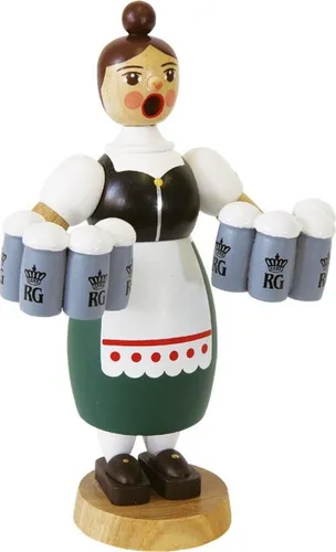 Erzgebirgische Volkskunst Richard Glässer Räuchermännchen - Traditionelles Nussknacker-Räuchermännchen aus dem Erzgebirge, handgefertigt und ideal für eine gemütliche Weihnachtsdekoration.