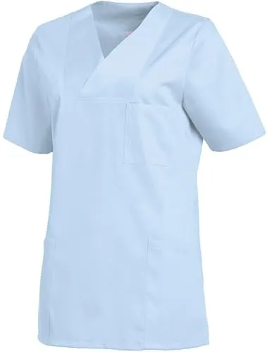 Leiber Damenkasack kurzarm hellblau XL - Arbeits- & Schutzkleidung aus leichtem, weichem Gewebe mit praktischen Taschen für mehr Komfort im Arbeitsalltag.